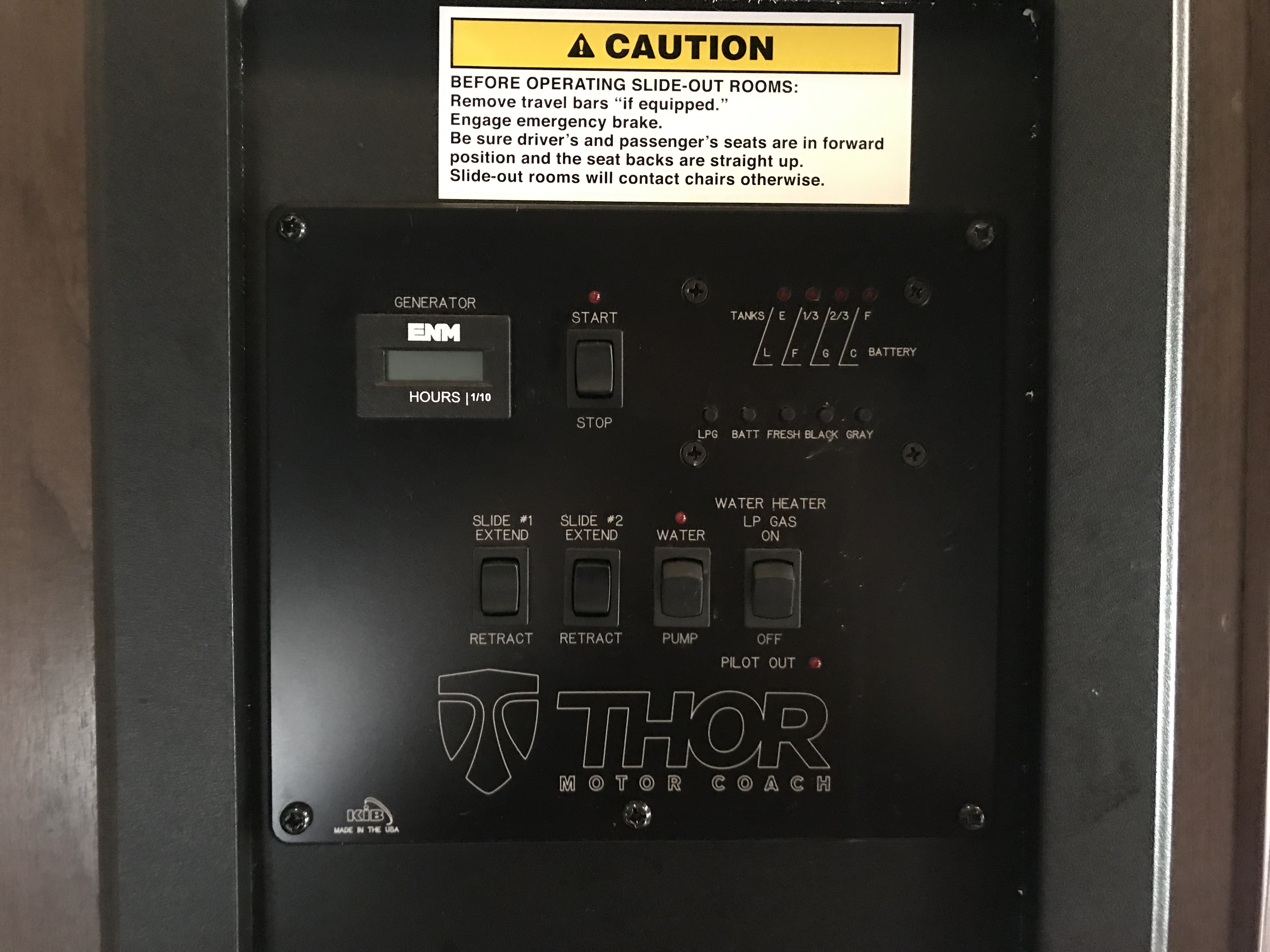 2019 Thor Motor Coach Fourwinds 30D interior control panel